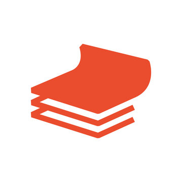 vector paper icon and Logo orange