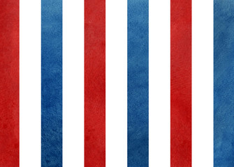 Watercolor dark blue and red striped background.