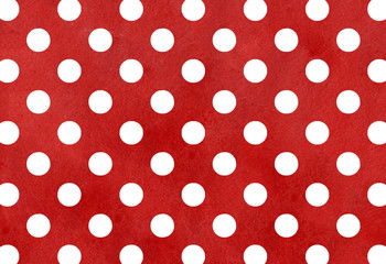 White dots on dark red watercolor background. © perekotypole