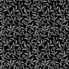 Elegant antique silver and black background 405_garden flower leaf plant
