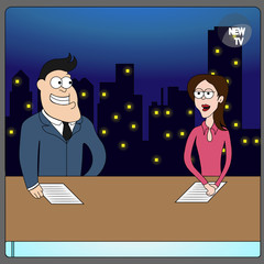 leading broadcast on TV news,