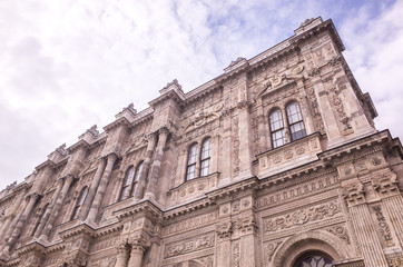 Fototapeta na wymiar architecture of Dolmabahce palace landmark building in turkey