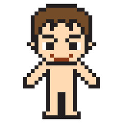 illustration design pixel art naked