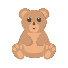 Cute baby bear cartoon vector illustration.