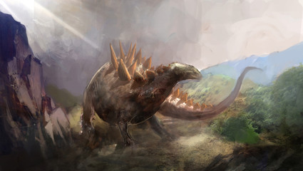 stegosaurus the dinosaurs from the past 
