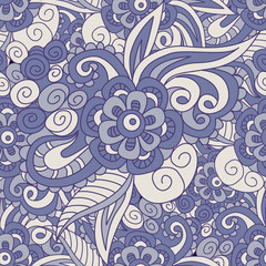 Seamless floral pattern in trendy color. Background, cover, textile