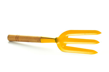 Gardening tools on white background