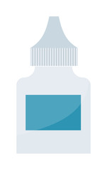 Glue tube flat vector illustration. Vector illustration of tube with super glue. Glue tube repair liquid. Glue fix chemical material. Glue tube