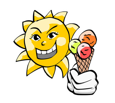 Zon met ijsje