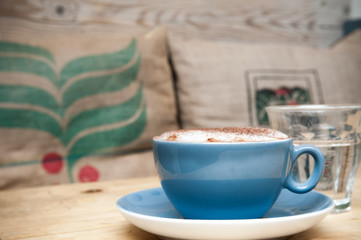 Coffee on a wooden table