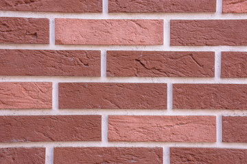 Brick wall in a close up