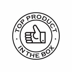 Top Product in the box badge stamp