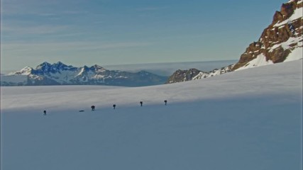 Explorers walking - Powered by Adobe