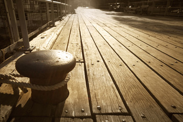 Bollard on pier