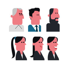 Man and Woman cartoon. People design. Vector graphic
