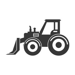 Under construction concept represented by forklift icon. isolated and flat illustration 