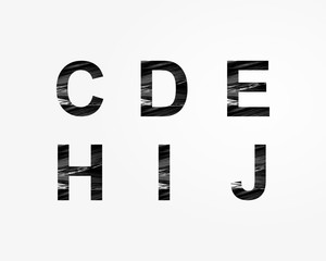 Stylized vector font