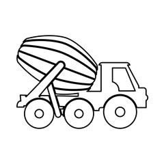 Under construction concept represented by concrete mixer icon. isolated and flat illustration 