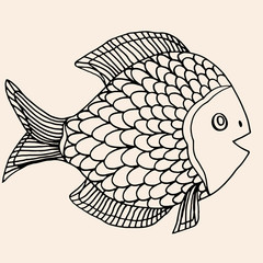 ornamental graphic fish