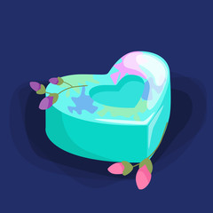 Homemade bars soaps, flowers and essential oil. vector icons set