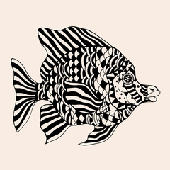 ornamental graphic fish