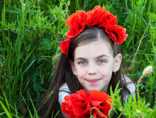 Girl in the poppy field