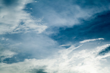 rainy clouds with blue sky