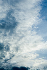 rainy clouds with blue sky
