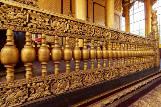 BAGO, MYANMAR - APRIL 26: The palace of the king in Myanmar in the past. Kambawzathardi golden palace. Kambodza Thadi Palace, Kanbawzathadi Palace in Bago, Myanmar 26 April 2016.