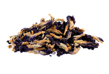 Dry pea flower  on white background