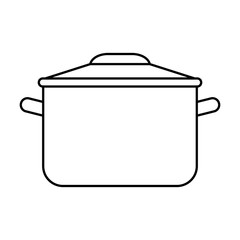 Kitchen and Cooking concept represented by saucepan icon. isolated and flat illustration 