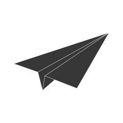 Origami concept represented by paper plane icon. isolated and flat illustration 