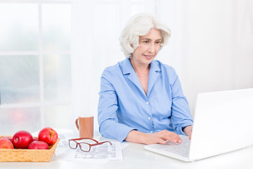 Portrait of nice looking adult woman