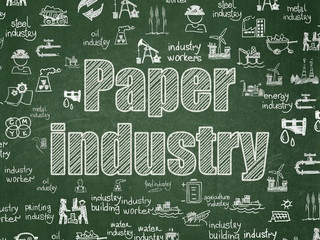 Manufacuring concept: Paper Industry on School board background