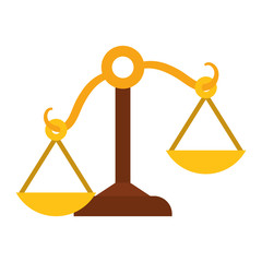 Law and Justice concept represented by Balance icon. isolated and flat illustration 