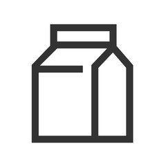 Eco package icon. Milk box icon. Flat icon of package. Eco bag EPS. Vector illustration.