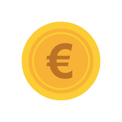 Money and financial item concept represented by coin icon. isolated and flat illustration 