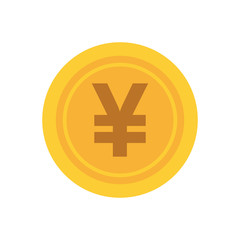 Money and financial item concept represented by coin icon. isolated and flat illustration 