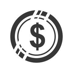 Money and financial item concept represented by coin icon. isolated and flat illustration 