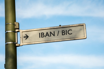 Fototapeta premium Schild 67 - IBANBIC