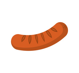 Steak house concept represented by sausage icon. isolated and flat illustration 