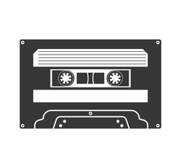 Retro and vintage technology concept represented by Cassette icon. isolated and flat illustration 