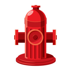 Fire hydrant icon in cartoon style