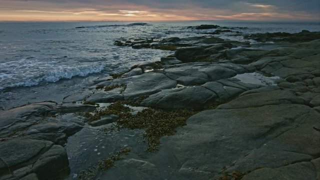Waves hitting coast