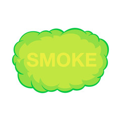 Smoke cloud icon in cartoon style
