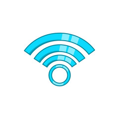 Wireless network symbol icon, cartoon style