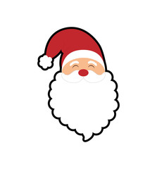 Merry Christmas concept represented by santa cartoon icon. isolated and flat illustration 