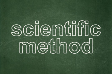 Obraz premium Science concept: Scientific Method on chalkboard background