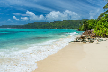 Tropical beach in Seychelles, Mahe