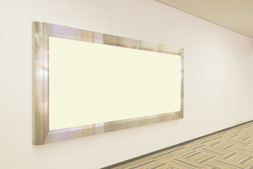 Blank Billboard in airport